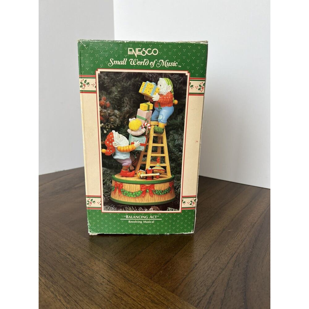 Vintage Enesco Holiday Musical Box “Santa Claus Is Coming To Town”, Works - Picture 1 of 10
